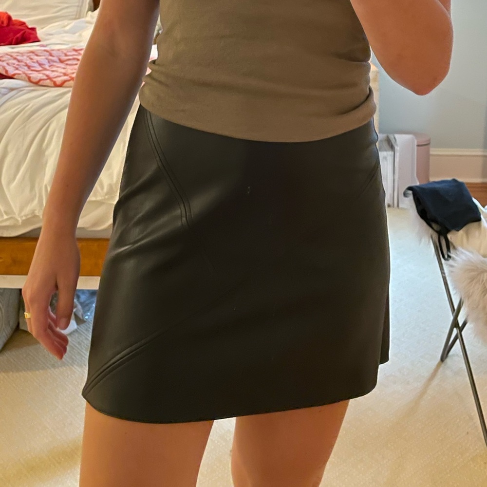 Zara faux leather skirt